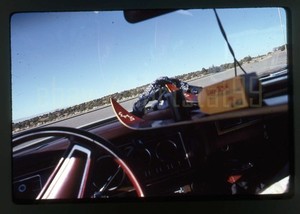 1991 Road Trip - View from Car Driving on Highway / Water Skis - Vintage Slide