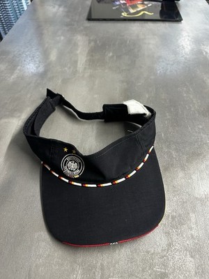 Vintage Adidas Germany FA Sonnenblende schwarz rot weiß 2005 Retro Cap Mütze