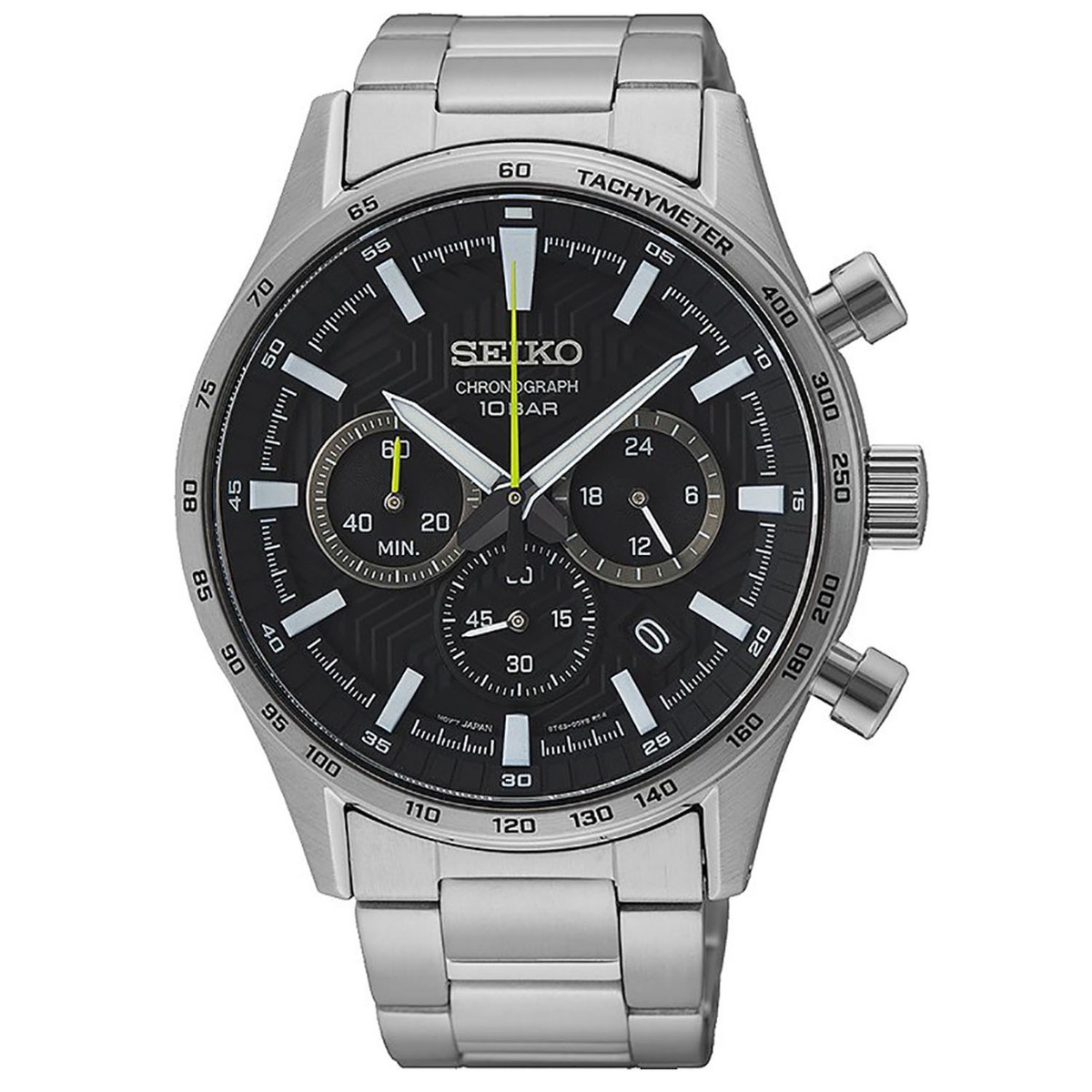 Seiko Men's Black Watch SSB031P1 for sale online