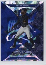 2025 Panini Crusade Crusade Blue Cracked Ice Jesus Made #57 0hv6