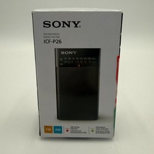 Sony Analog ICF-P26 Portable Pocket FM/AM Radio W/ Built-in Speaker Discontinued