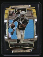 2021 Panini Select #25 Jameis Winston Black and Gold Prizm Die Cut