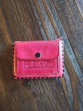 NEW Vintage Tooled Leather Wallet Coin Purse Ladies Horses Made In Mexico