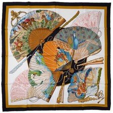 Hermes Carre 90 Silk Scarf Brise de Charme Multi-Color Used