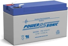 Power-Sonic PS-1270F1 12V 7Ah F1 AGM Rechargeable Battery