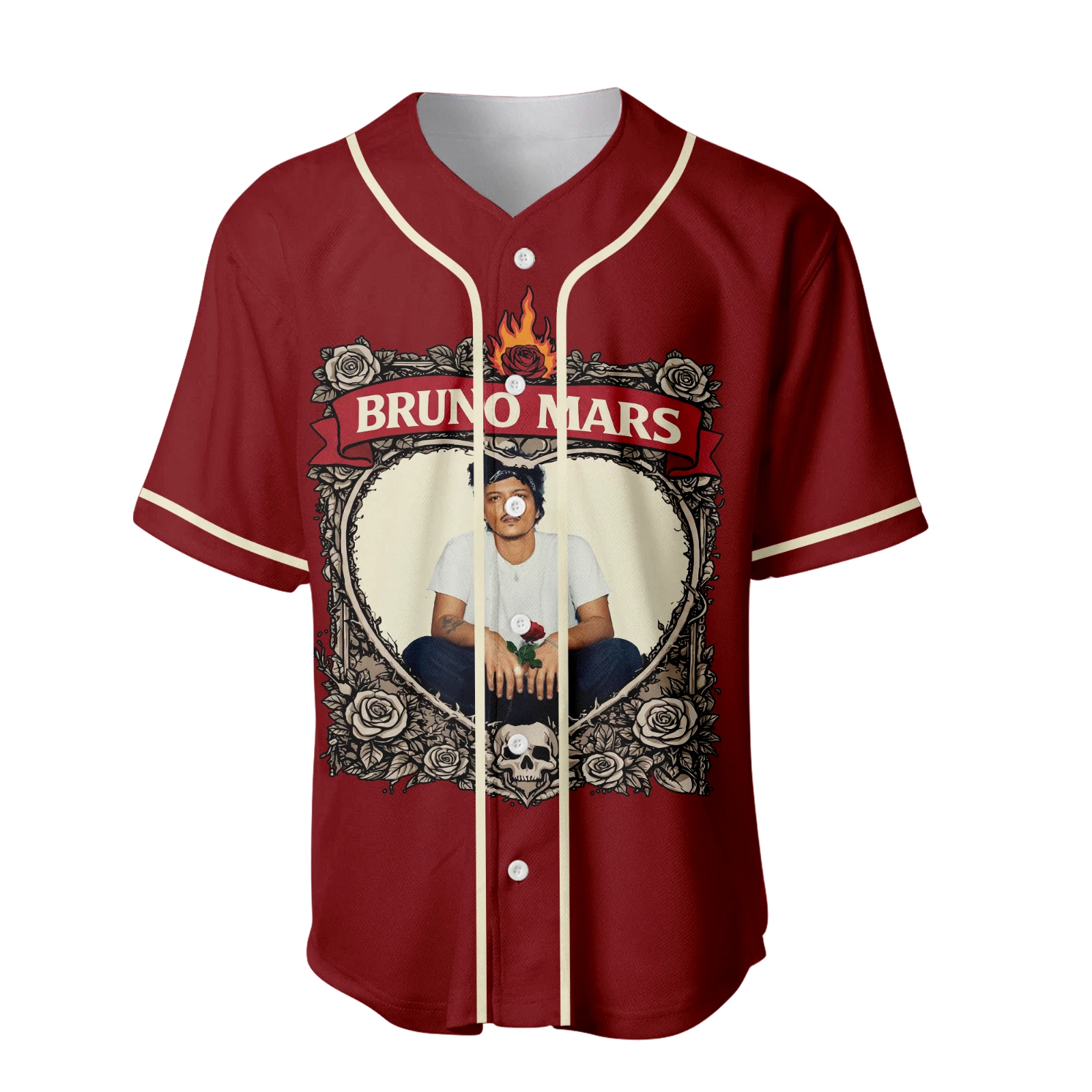 Bruno Mars The Romantic Tour 2026 Baseball Jersey Unisex