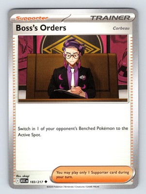Boss's Orders 183/217 Prize Pack Series 9 Common NM Pokemon TCG
