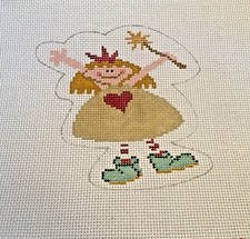 The Point Of It All Needlepoint Canvas Hand Stitch Painted Christmas Princess