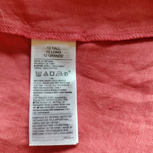 Banana Republic Lisa Linen Open Back Mini Dress Size 12 - Picture 6 of 10