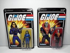 Super7 GI Joe Baroness & Destro Action Figures Unpunched - ReAction New 2021
