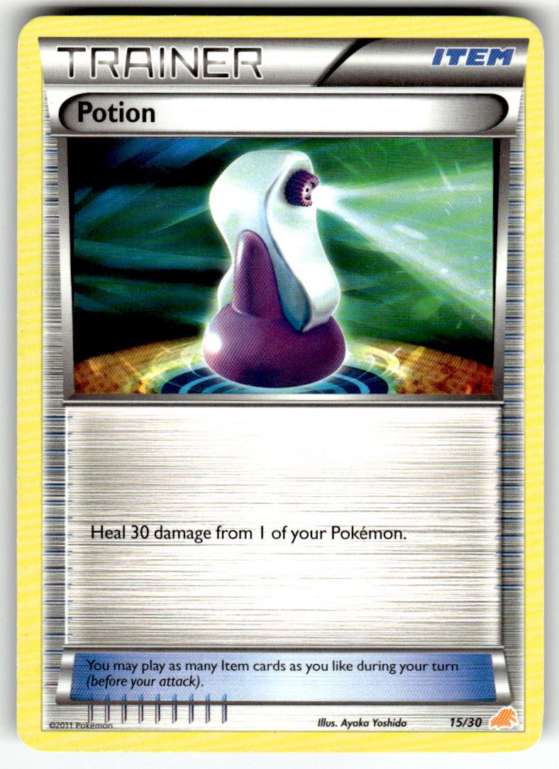 Potion (#15) 15/30 Common BW Trainer Kit: Excadrill & Zoroark Pokemon MP