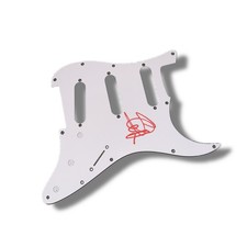Signed STEVE HARRIS Scratch Plate / Guitar Pick Guard Iron Maiden - COA & Proof