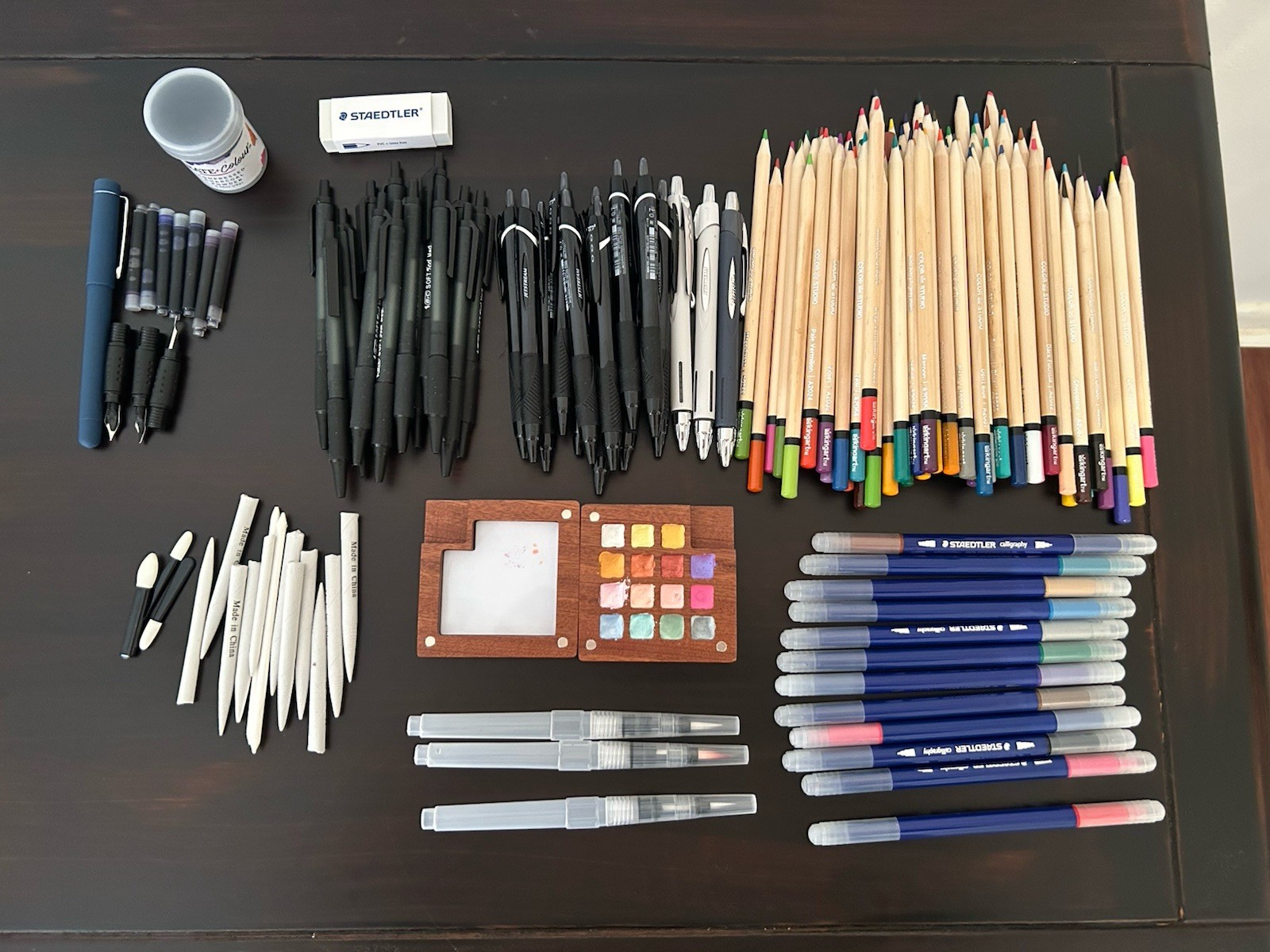 Watercolor Charcoal Powder Pencils