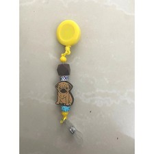 Pug Dog Badge Reel with Rhinestone - Perfect Gift!