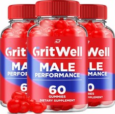 (3 Pack) Gritwell Gummies for Men – Grit Well Male Gummy Natural Blend Reviews
