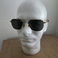 Vintage General OPTICAL Aviator Sunglasses 5 1/2 American US Soldier Gold