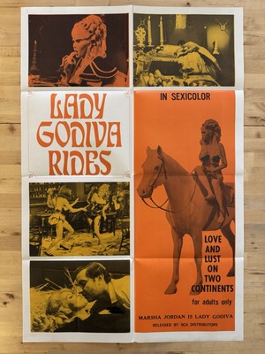 LADY GODIVA RIDES 1968 1sh Sexploitation Movie Poster Marsha Jordan 27x41