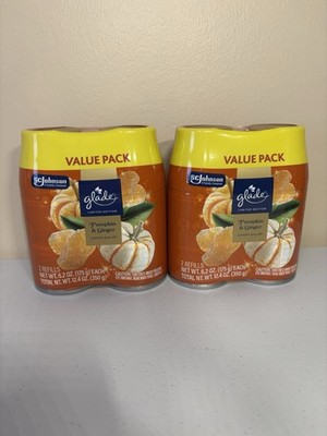 (2) 2 Pack Glade Pumpkin & Ginger Auromatic Spary Refill 6.2 oz