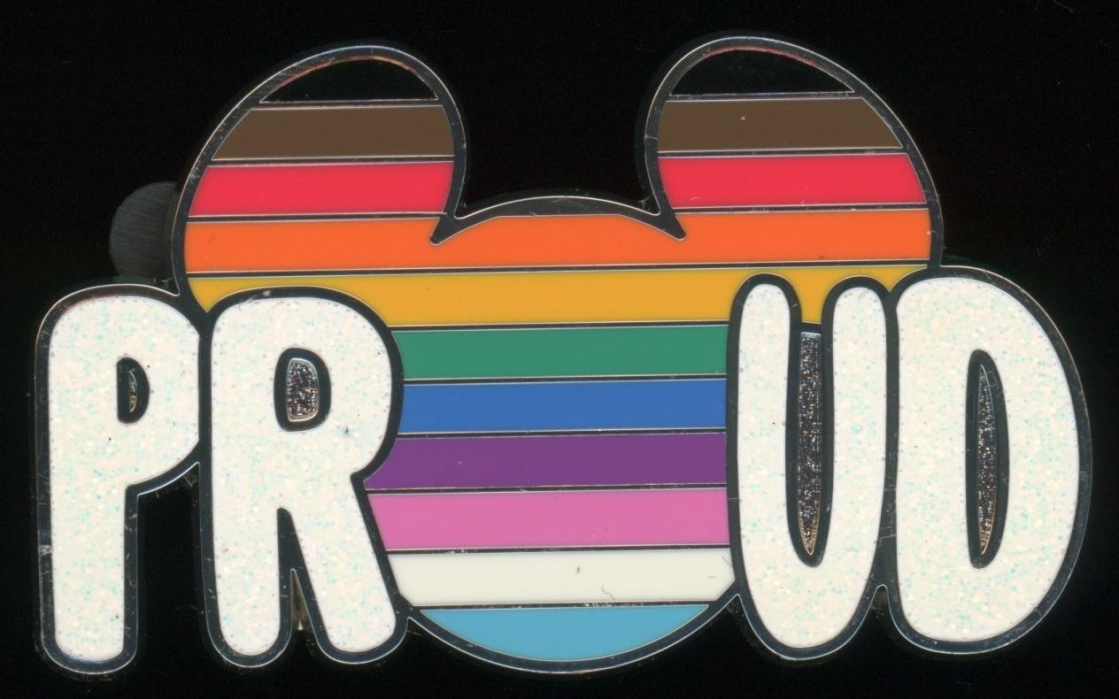 Rainbow Mickey Head Proud Disney Pin 155721