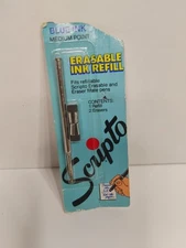 Vintage SCRIPTO Blue Erasable Ink Refill Medium Point NOS SEALED USA