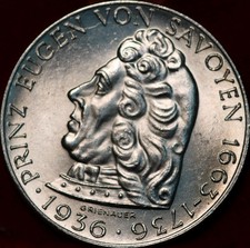 Uncirculated 1936 Austria 2 Schilling Silver Foreign Coin