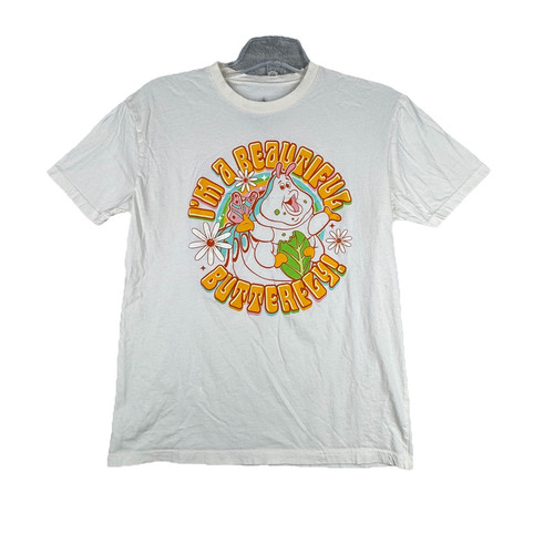 Disney Parks Shirt Womens Large Cream A Bugs Life Heimlich Beautiful Butterfly - Picture 1 of 8