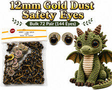Bulk VTG Zims Gold Dust Eyes 12mm Plastic Safety Amigurumi Crochet Craft Doll