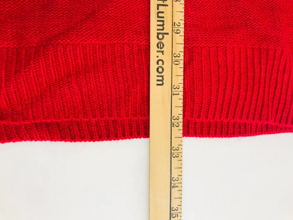 Suéter para mujer LuLaRoe talla mediana rojo liso manga larga cuello redondo tejido Foto 4 de 4