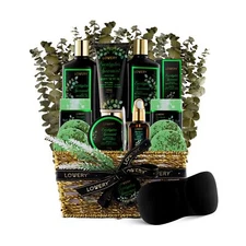 Eucalyptus Spearmint Bath Set, Home Spa Set with Natural Mint Fragrance, 17 P...