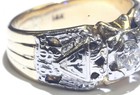 14k yellow gold .50ct SI2 J european diamond mason masonic mens ring 11.1g gents — photo 9