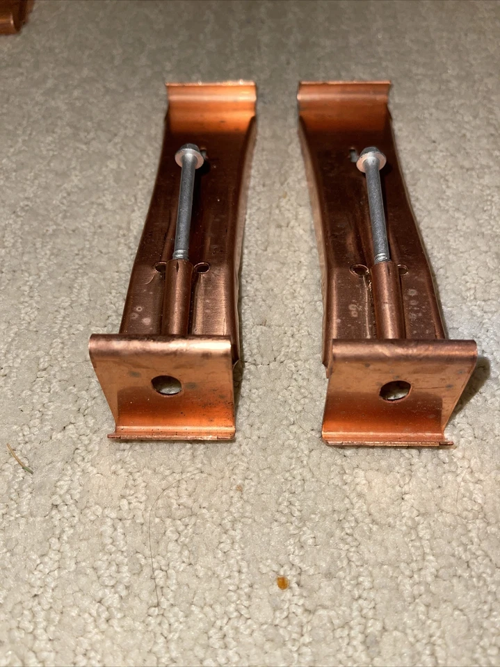 Nuevo tornillo de canalón de cobre de 7 pulgadas perchas ocultas 10pk Foto 3 de 4