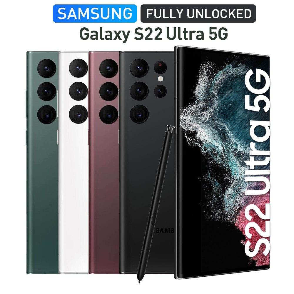 NEW SAMSUNG GALAXY S22 ULTRA 5G SM-S908U1 FACTORY UNLOCKED ALL