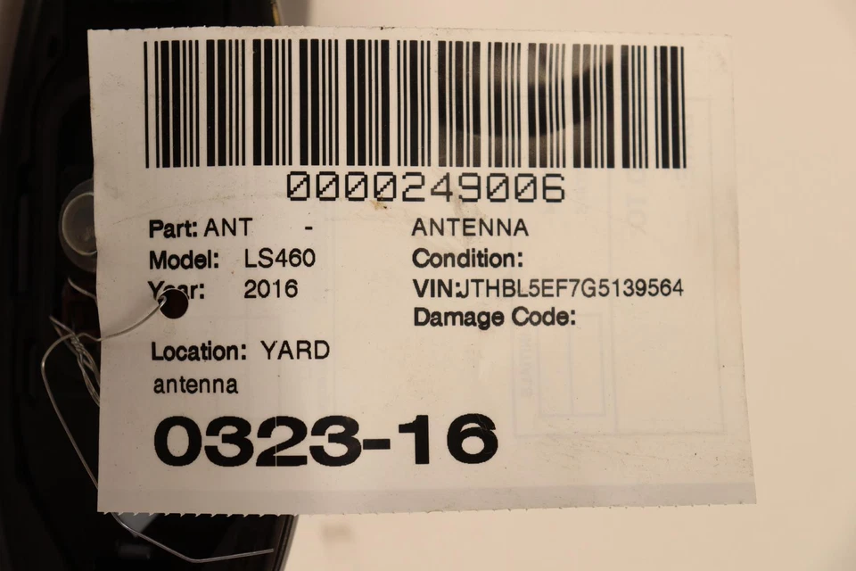 2014-2017 LEXUS LS460 UPPER ROOF EXTERIOR ROOF MOUNTED ANTENNA OEM Foto 4 de 4