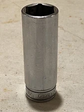 Snap On SFS221  3/8-Inch Drive 11/16-Inch Socket Deep Chrome 6-Point  USA