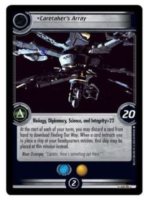 Star Trek CCG 0P79 Caretaker's Array Foil Card GEM MINT promo 