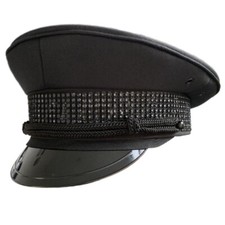 Herren Armee Kapitän Hut Strass Faschingsmütze Polizei Militär Kostüm Auftritt