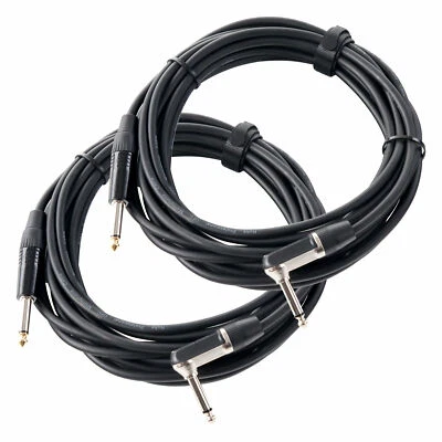 PRONOMIC 2x 6m ángulo jack cable instrumento cable guitarra eléctrica cable audio cable conjunto