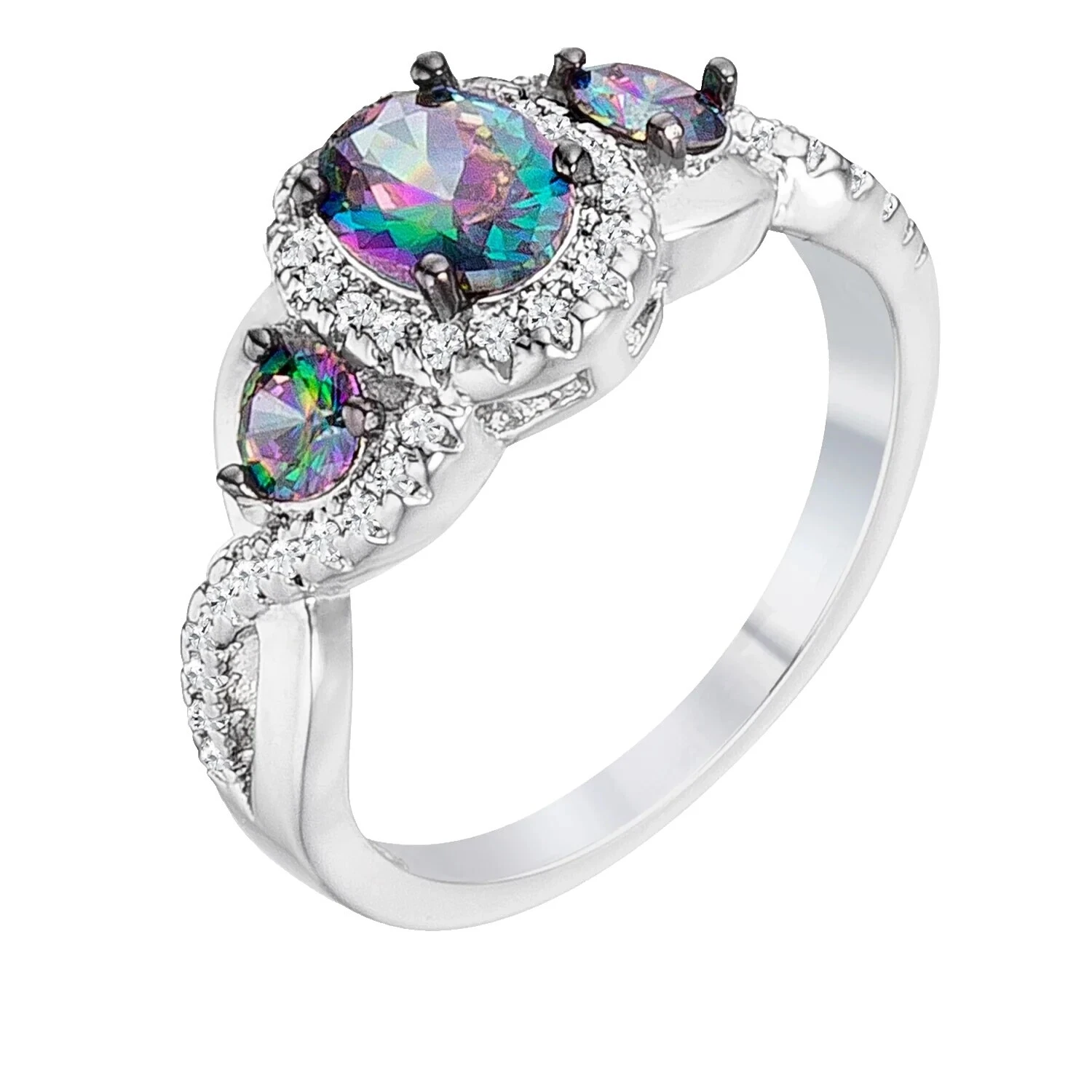 Hematita Anillo de 6 Anillos de Moda