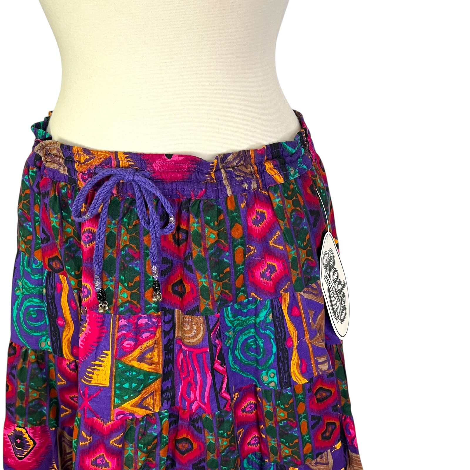 Vintage 1990s Rodeo Western Patchwork Geometric P… - image 2