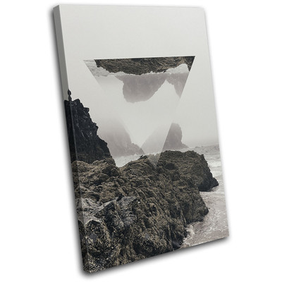 Sea Ocean Modern Geometric Landscapes SINGLE Leinwand Wand Kunst Bild drucken
