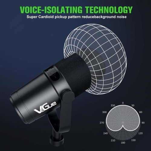 Vocal Dynamic Microphone For Podcasting, Gaming, Recording & Live Streaming, All - Picture 3 of 8