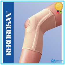 GINOCCHIERA ELASTICA CON FORO ROTULEO STECCHE FLESSIBILI CUSCINETTO ANTI-TRAUMA