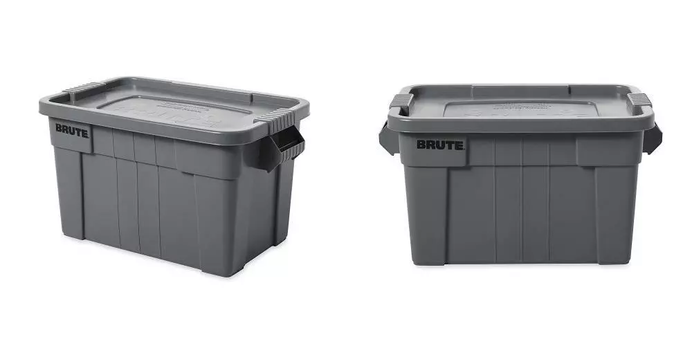 Rubbermaid Commercial Products BRUTE Tote Storage Container 20 Gallon, Gray