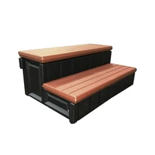 Leisure Accents Confer 36" Long Deluxe Plastic 2 Stair Patio Deck Outdoor Non...