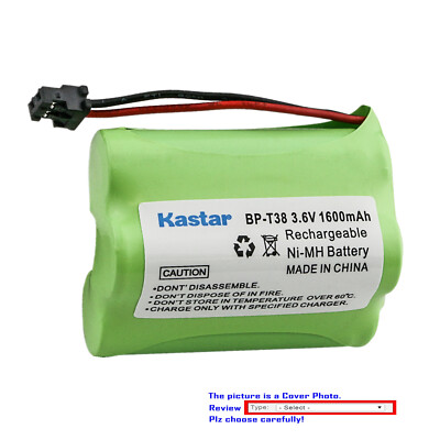 Kastar BP-T38 NiMH 1600mAh Battery Replace for 43-8032 43-8033 96-02083 SPPA2770