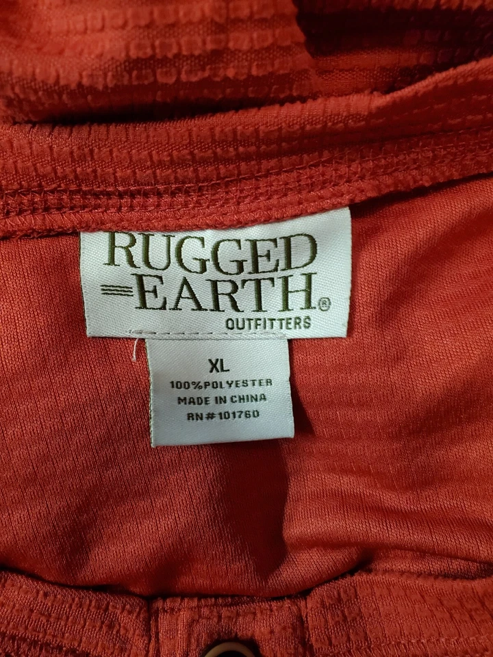 Pullover rojo manga larga Rugged Earth Outfitters para hombre talla XLarge nuevo con etiquetas Foto 4 de 4