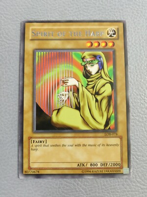 spirit of the harp yugioh card Yu-Gi-Oh! - (LOB-078) - Legend of Blue Eyes White Dragon - Unlimited Edition Mint / near mint condition trading card Spirit of the Harp (FMR)