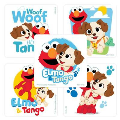 25 Sesame Street Elmo & Tango Stickers Party Favors Teacher Supply Puppy Friends
