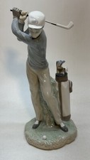 Lladro Golfer 4824 Collectible Figurines Glossy Signed 1987 Very Nice -NO BOX