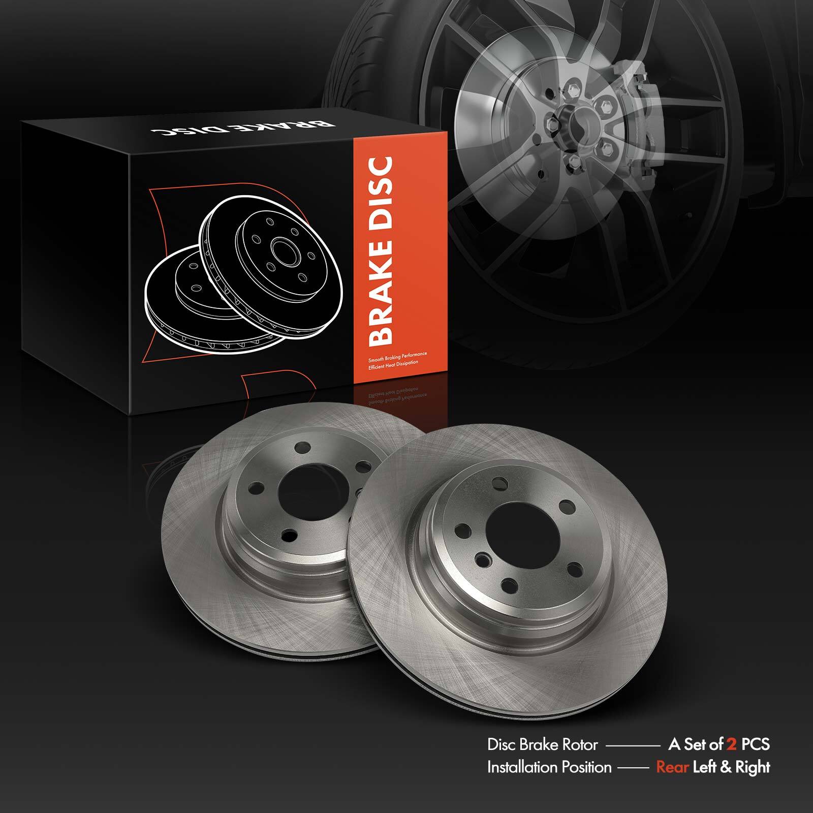 Rear Left & Right Disc Brake Rotors for BMW 330i 20172019 335i 435i